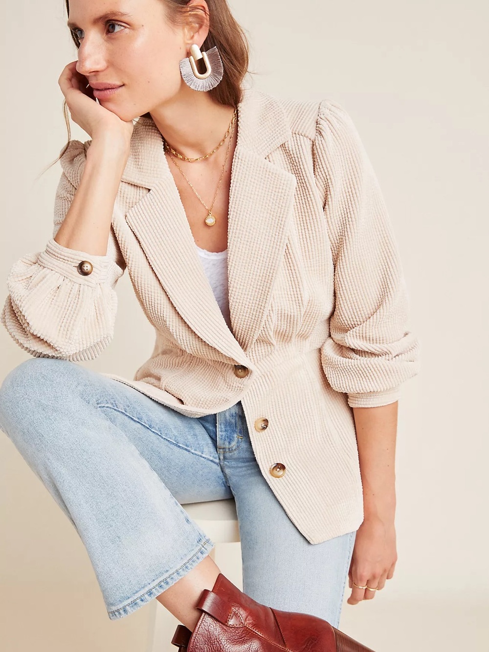 Anthropologie Courtney Corduroy Blazer